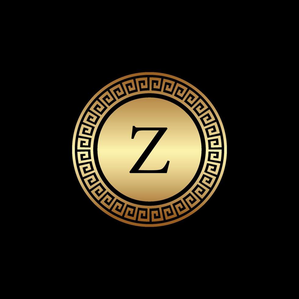 design del logo milionario, elemento del modello di design dell'icona, design della lettera z vettore