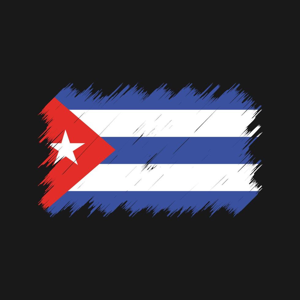 pennello bandiera cuba. bandiera nazionale vettore
