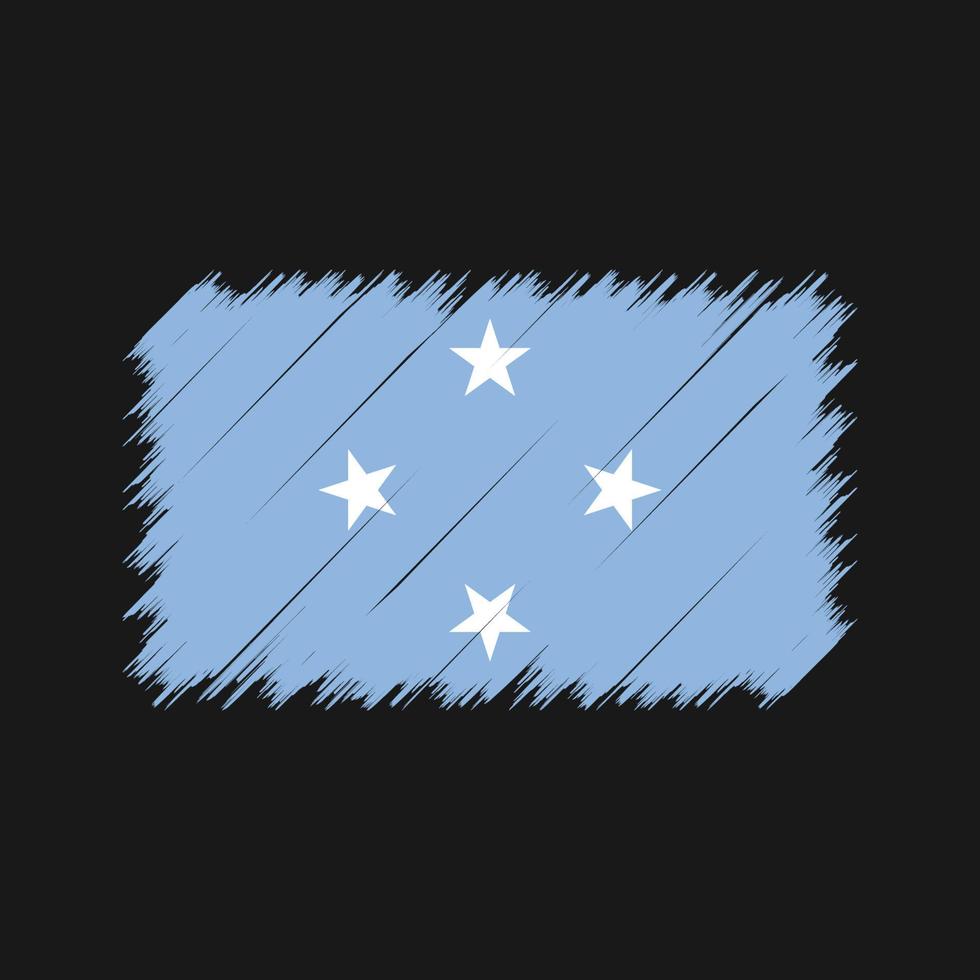 pennellate di bandiera della micronesia. bandiera nazionale vettore