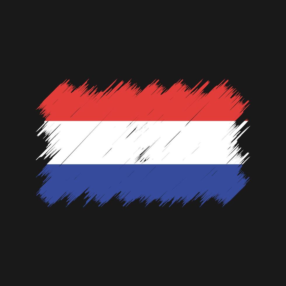 spazzola della bandiera dei Paesi Bassi. bandiera nazionale vettore