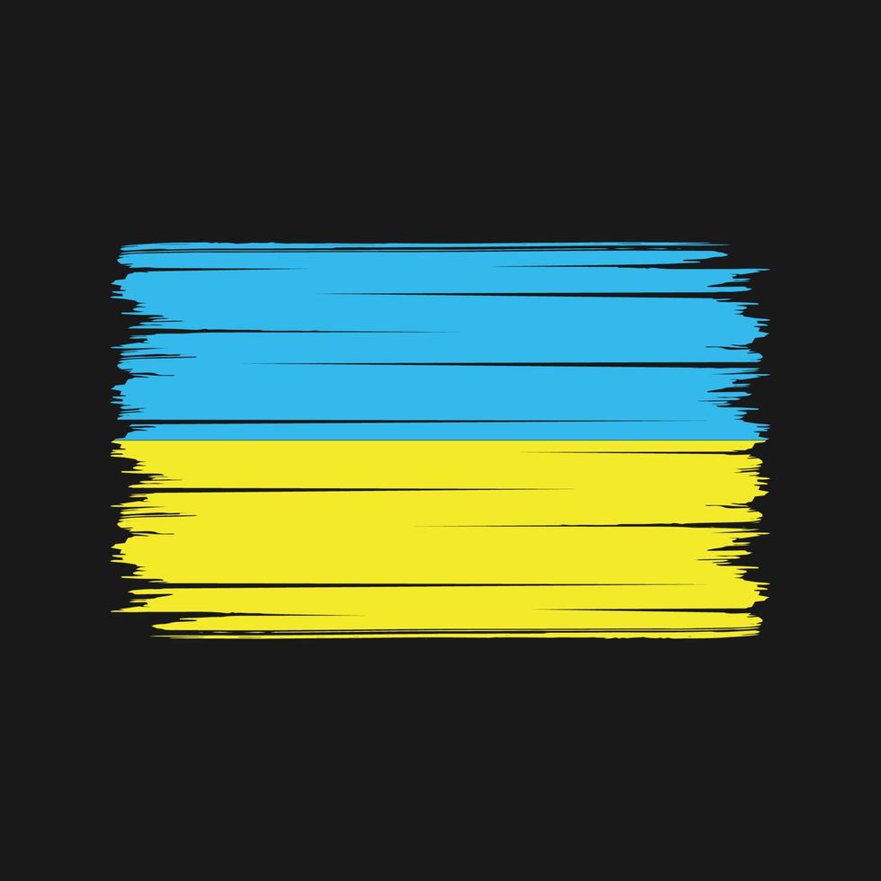 pennellate di bandiera ucraina. bandiera nazionale vettore