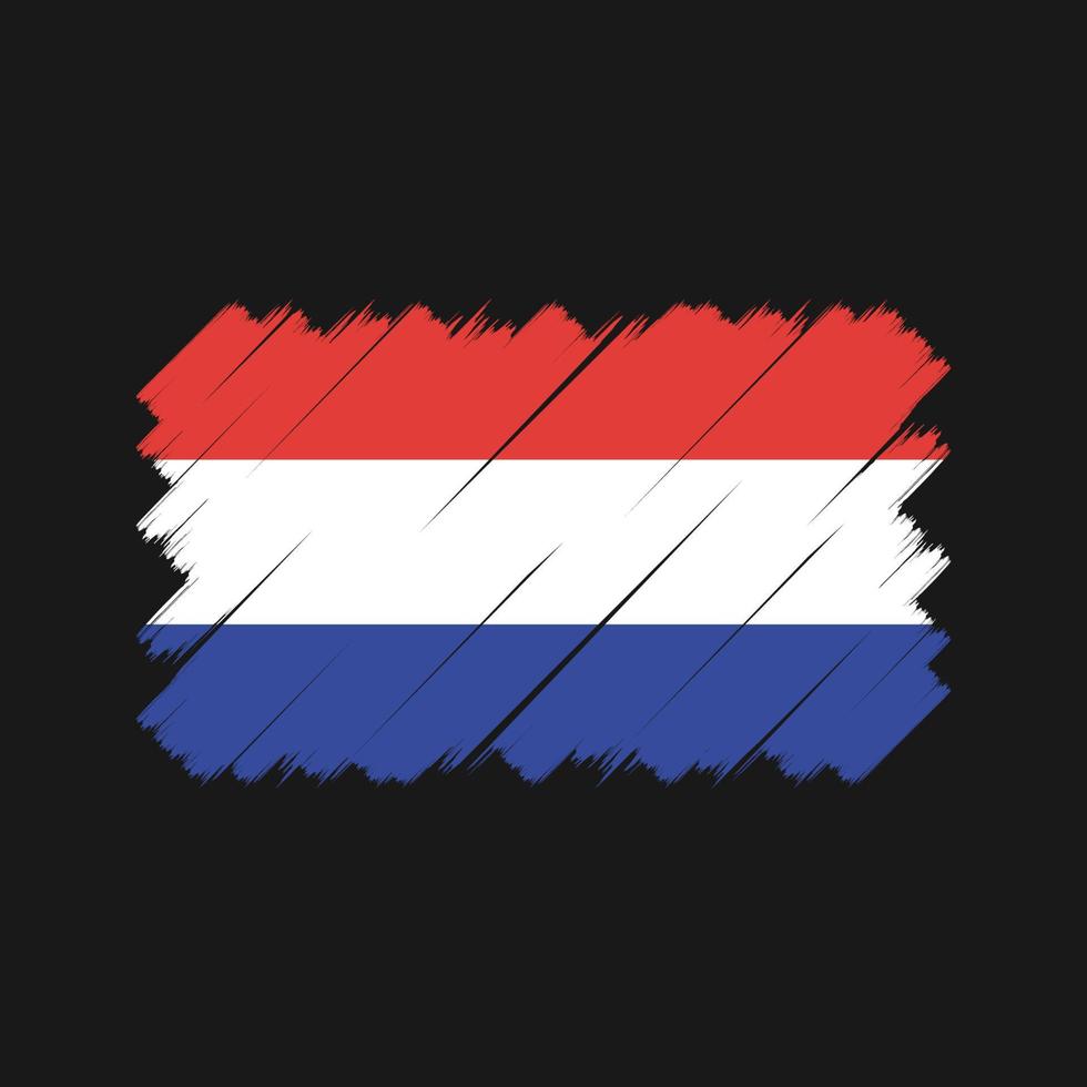 spazzola della bandiera dei Paesi Bassi. bandiera nazionale vettore