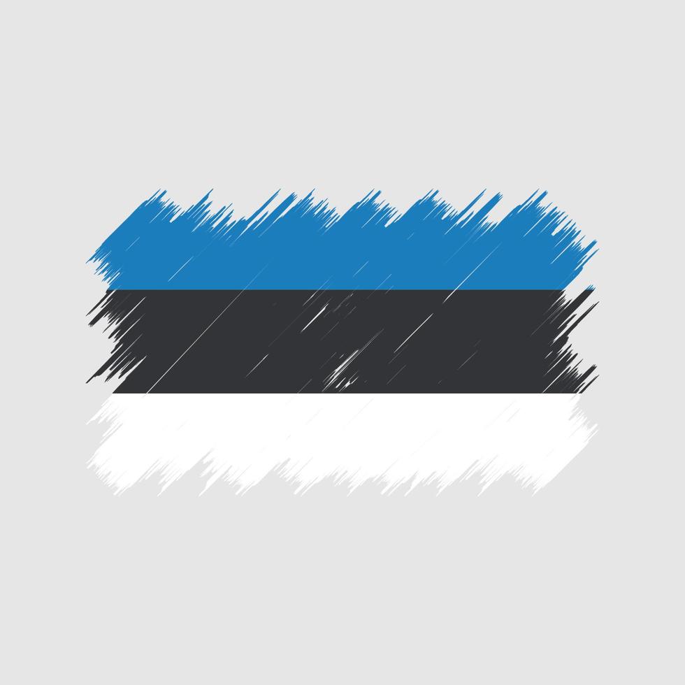 pennello bandiera estonia. bandiera nazionale vettore
