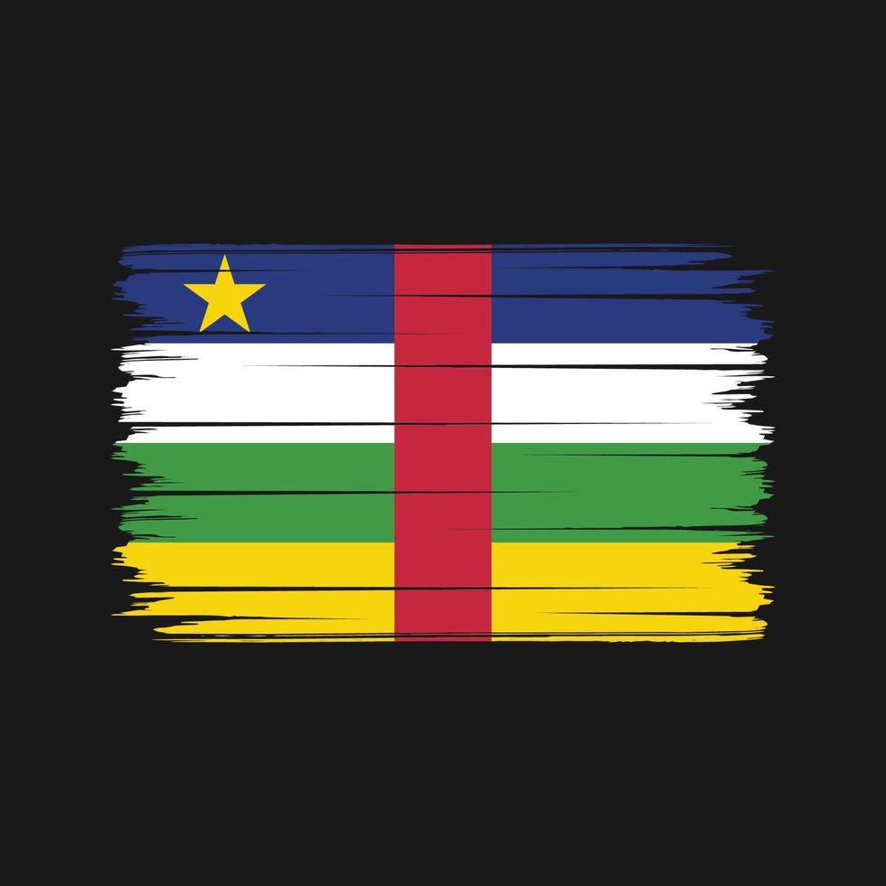 pennellate della bandiera dell'Africa centrale. bandiera nazionale vettore