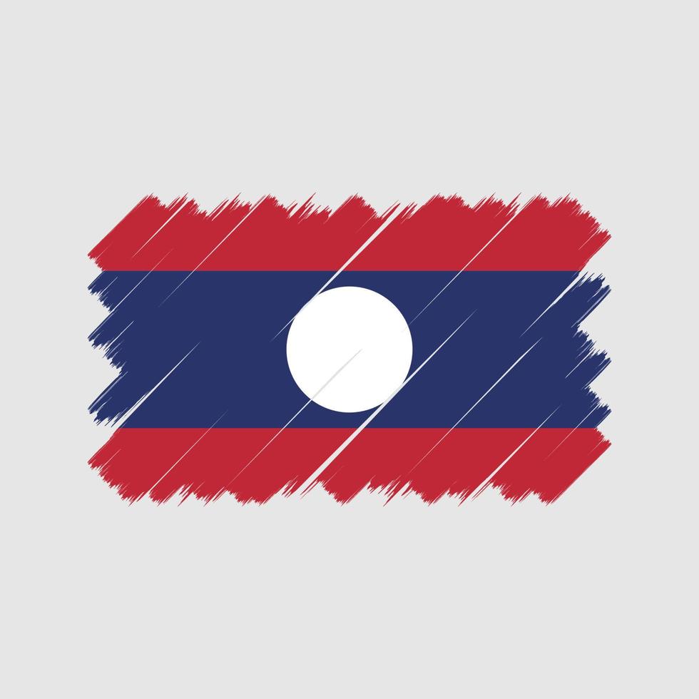 pennello bandiera del laos. bandiera nazionale vettore