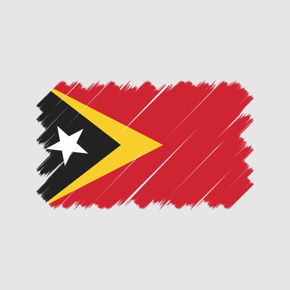 pennello bandiera di timor est. bandiera nazionale vettore