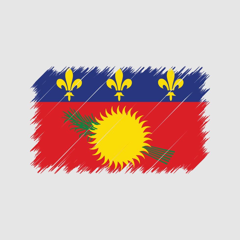 pennellate di bandiera della guadalupa. bandiera nazionale vettore