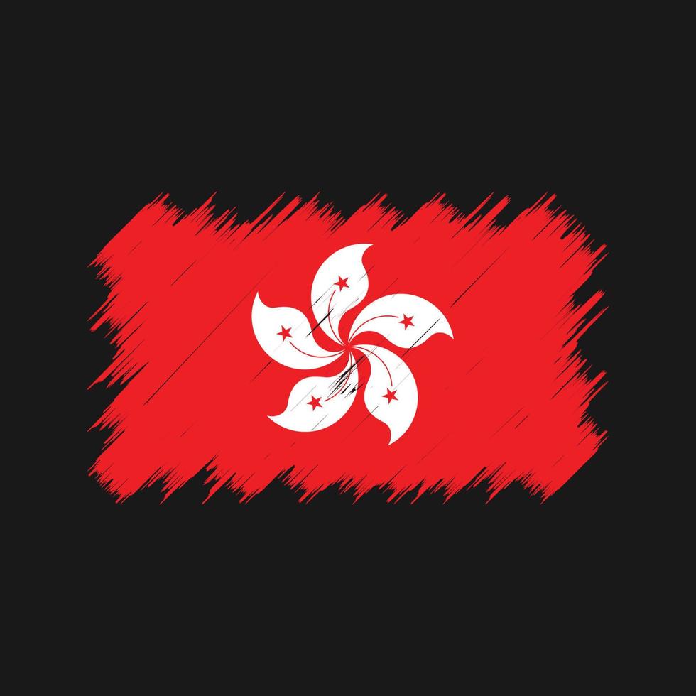 pennello bandiera hong kong. bandiera nazionale vettore
