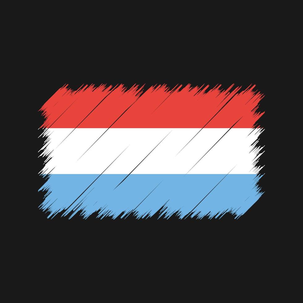 pennellate della bandiera del lussemburgo. bandiera nazionale vettore