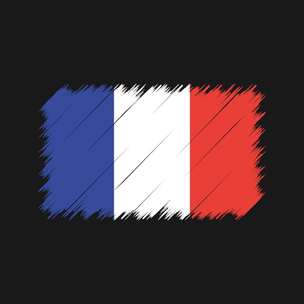 pennellate bandiera francia. bandiera nazionale vettore