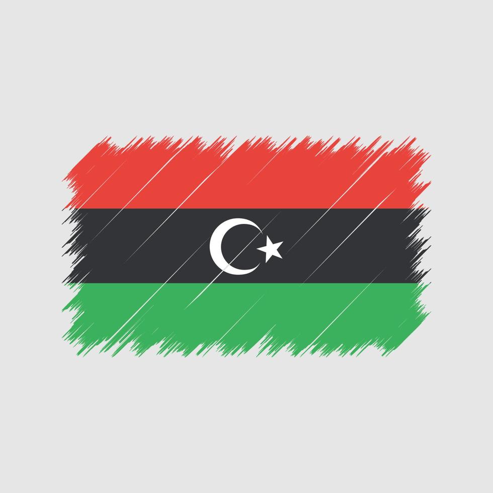 pennellate bandiera libia. bandiera nazionale vettore