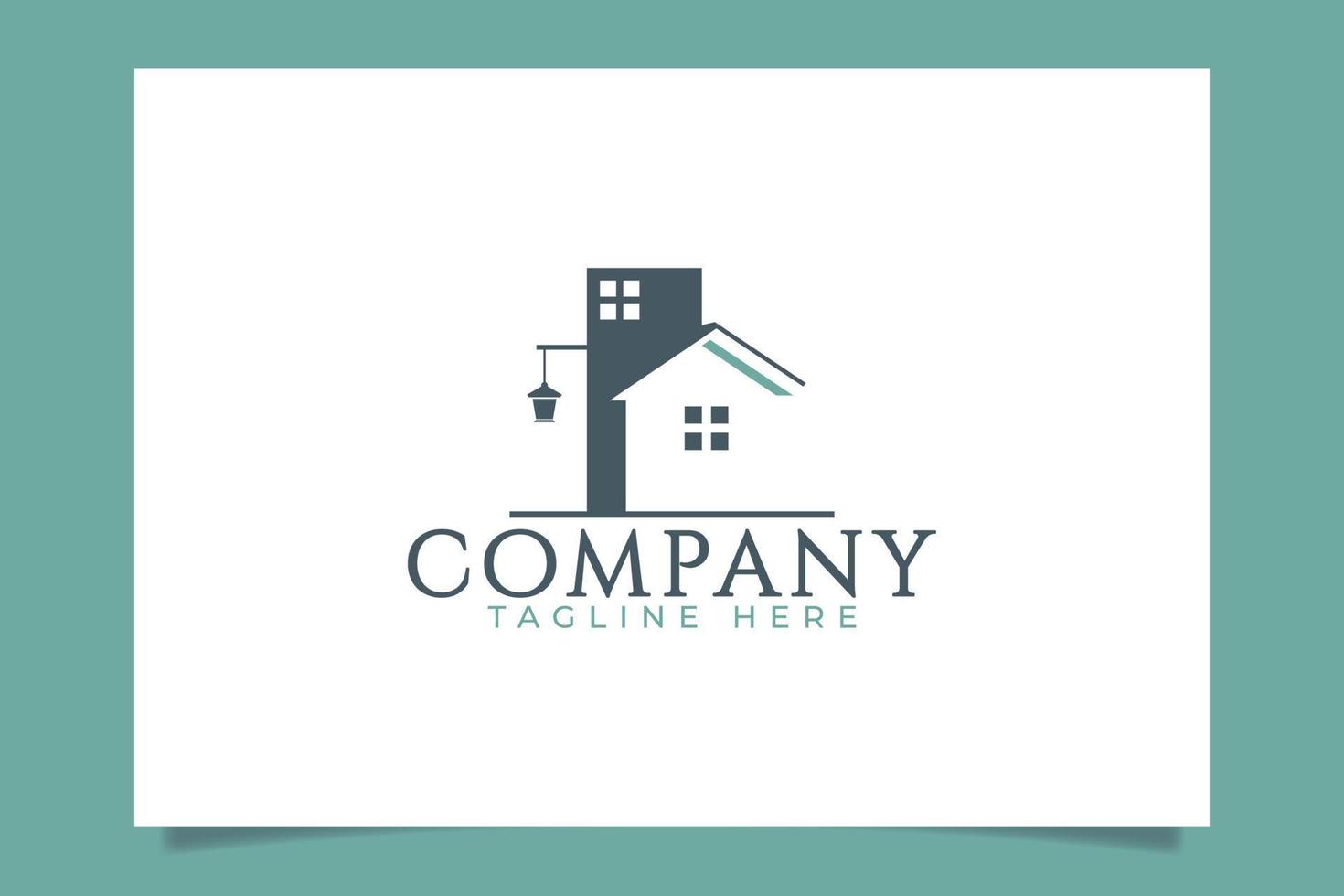 logo di proprietà e proprietà per qualsiasi attività commerciale, in particolare per immobili, costruzioni, casa, proprietà, ecc. vettore