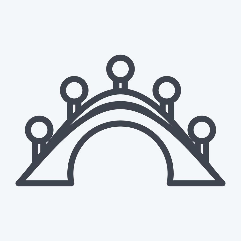 icona ponte. adatto per il simbolo del parco cittadino. stile di linea. design semplice modificabile. vettore del modello di progettazione. semplice illustrazione