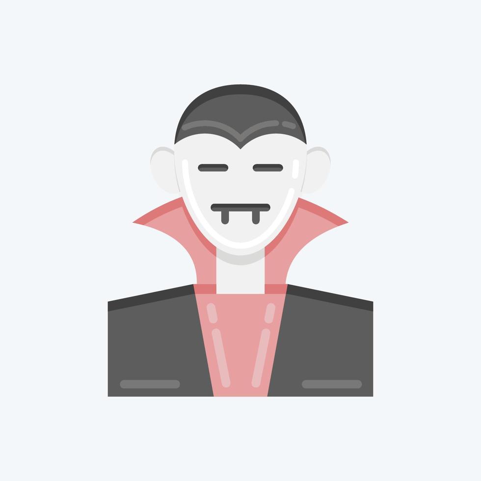 icona dracula. adatto per il simbolo di halloween. stile piatto. design semplice modificabile. vettore del modello di progettazione. semplice illustrazione