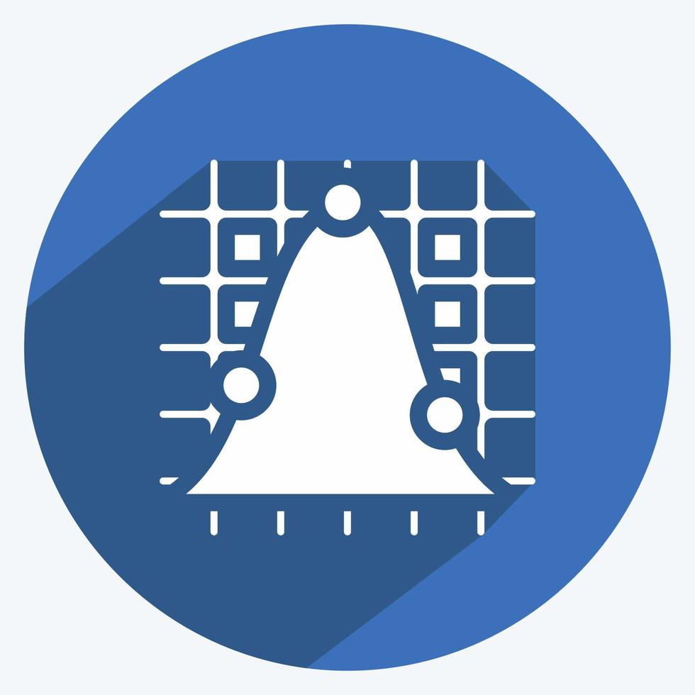 analisi statistica dell'icona. adatto per l'istruzione simbolo. stile ombra lunga. design semplice modificabile. vettore del modello di progettazione. semplice illustrazione