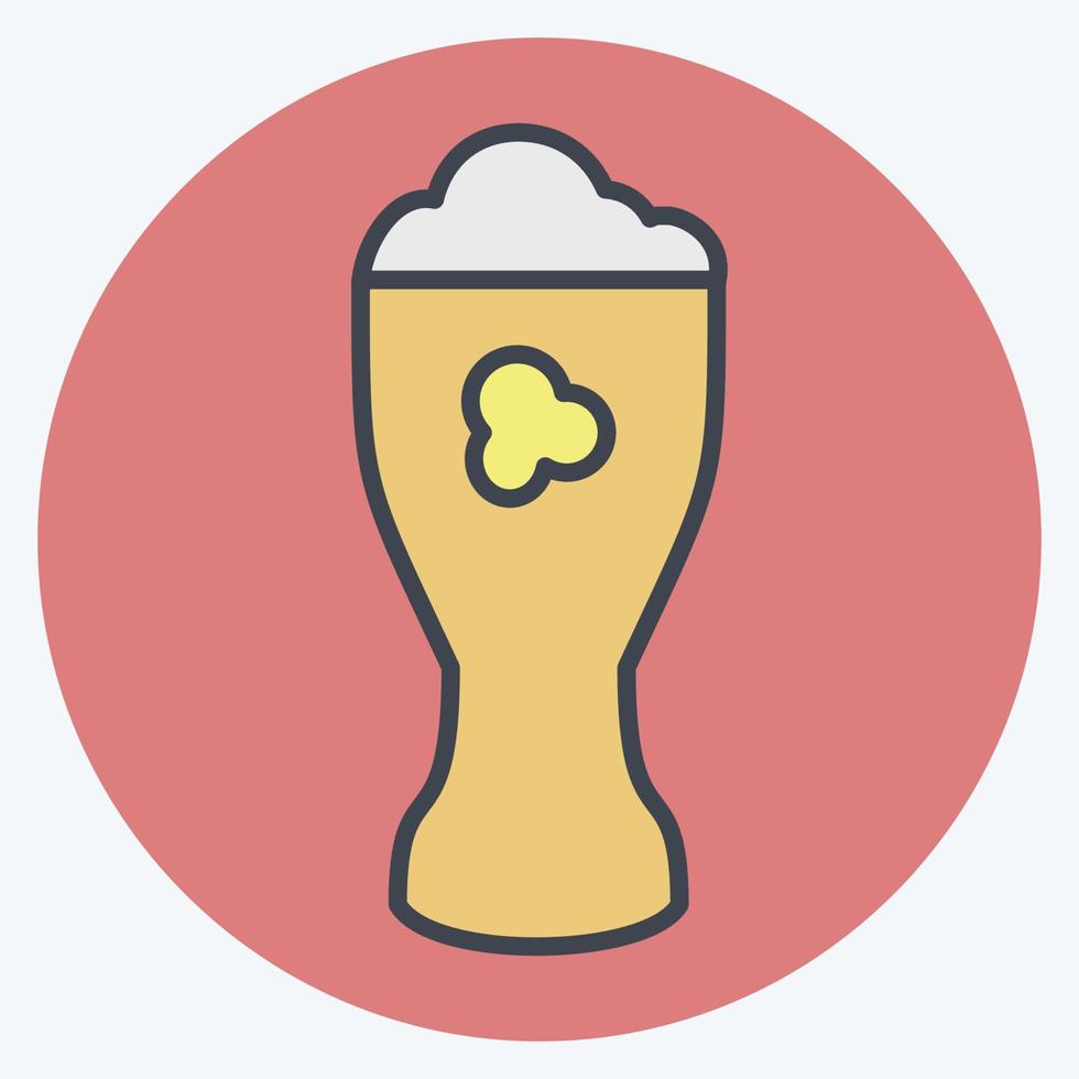 birra icona. adatto per l'istruzione simbolo. stile compagno di colore. design semplice modificabile. vettore del modello di progettazione. semplice illustrazione