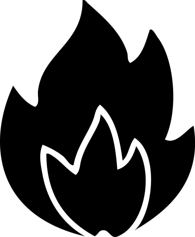 simbolo piatto fuoco vettore