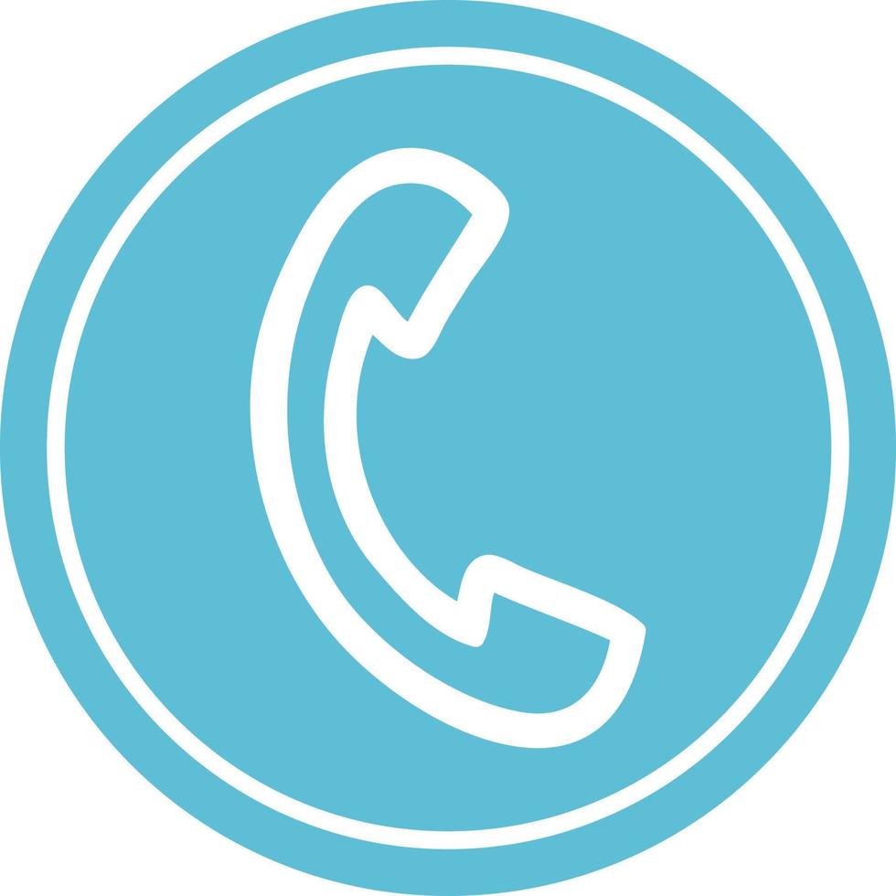 icona circolare del ricevitore telefonico vettore