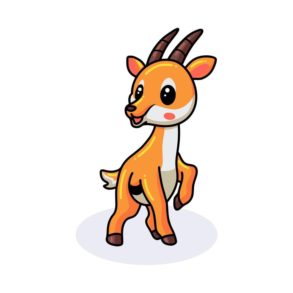 carino cartone animato gazzella in posa vettore