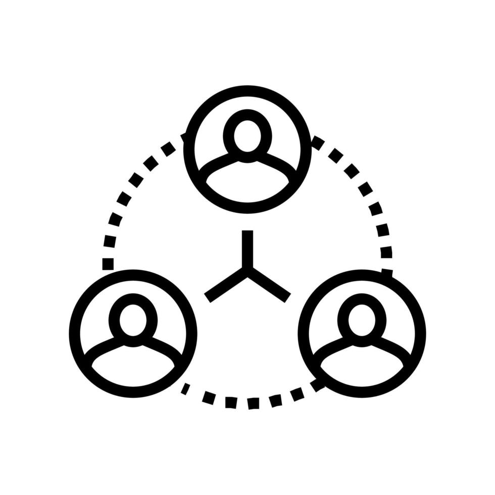 illustrazione vettoriale dell'icona della linea di comunicazione umana