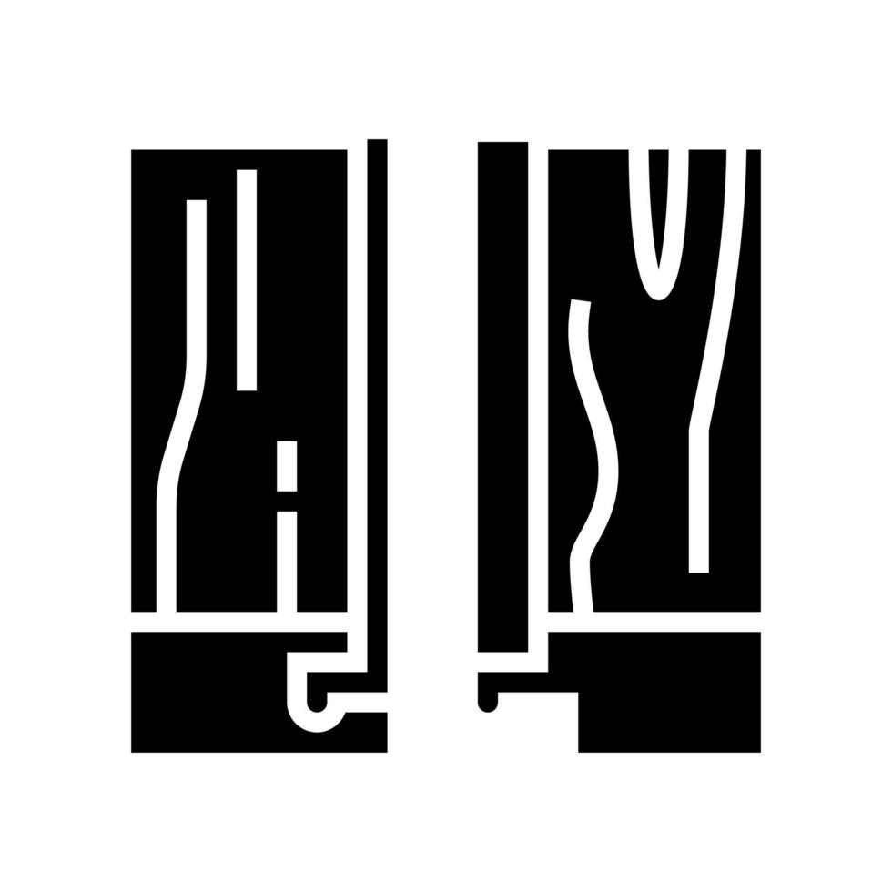 illustrazione vettoriale dell'icona del glifo del puzzle del pavimento modulare