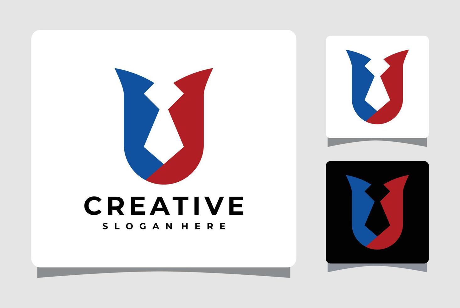 ispirazione per il design del modello di logo lettera u cravatta vettore