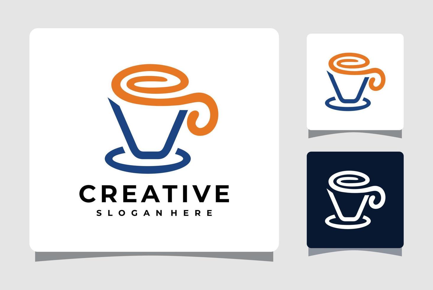 ispirazione per il design del modello logo tazza di caffè vettore