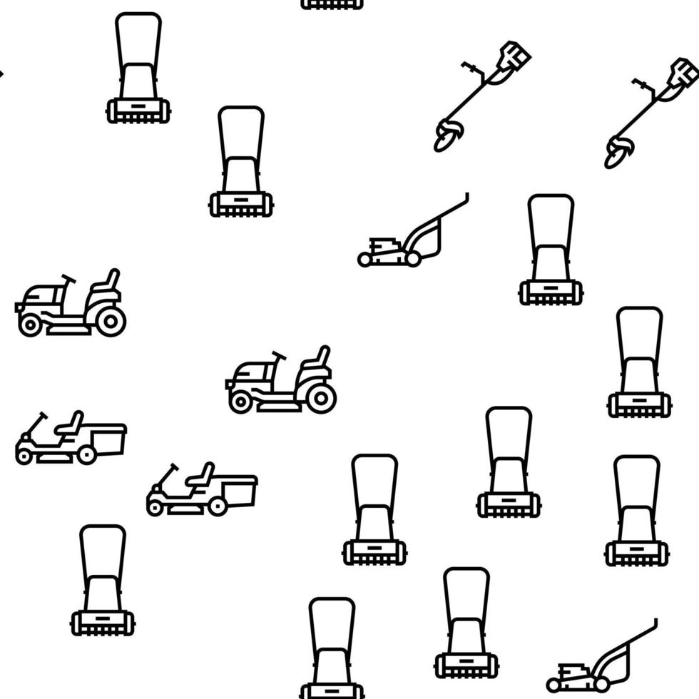 Reticolo senza giunte dell'attrezzatura del tosaerba vettore