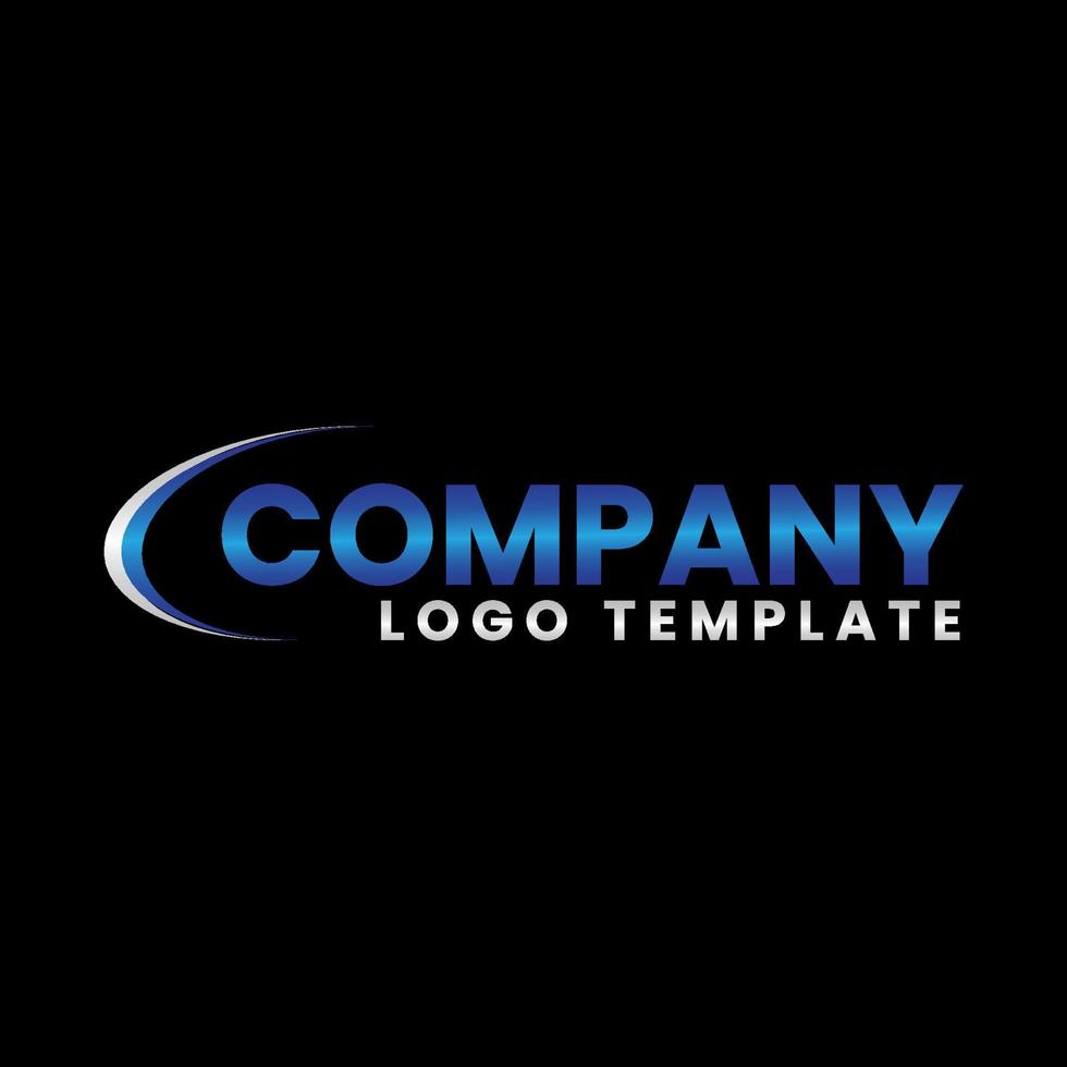 modello vettoriale moderno logo aziendale blu e argento