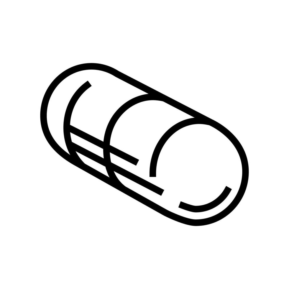 illustrazione vettoriale dell'icona della linea di produzione farmaceutica del medicamento della capsula