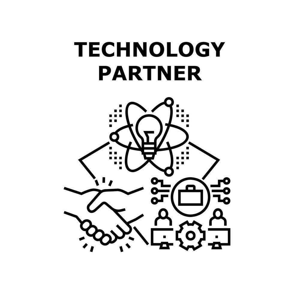 illustrazione vettoriale dell'icona dei partner tecnologici