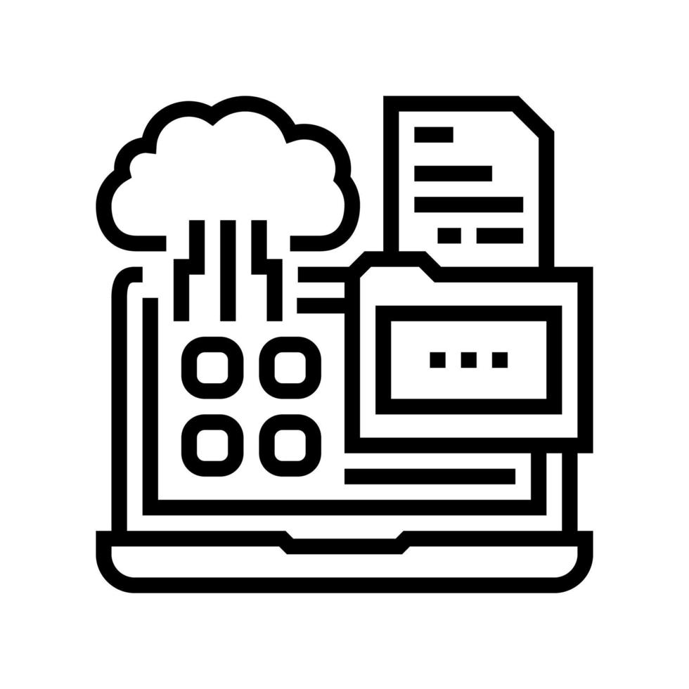 illustrazione vettoriale dell'icona della linea del sistema di gestione