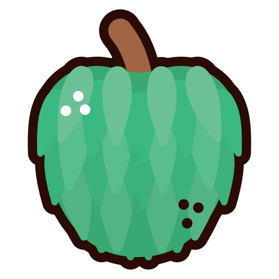 icona di doodle di frutta soursop vettore