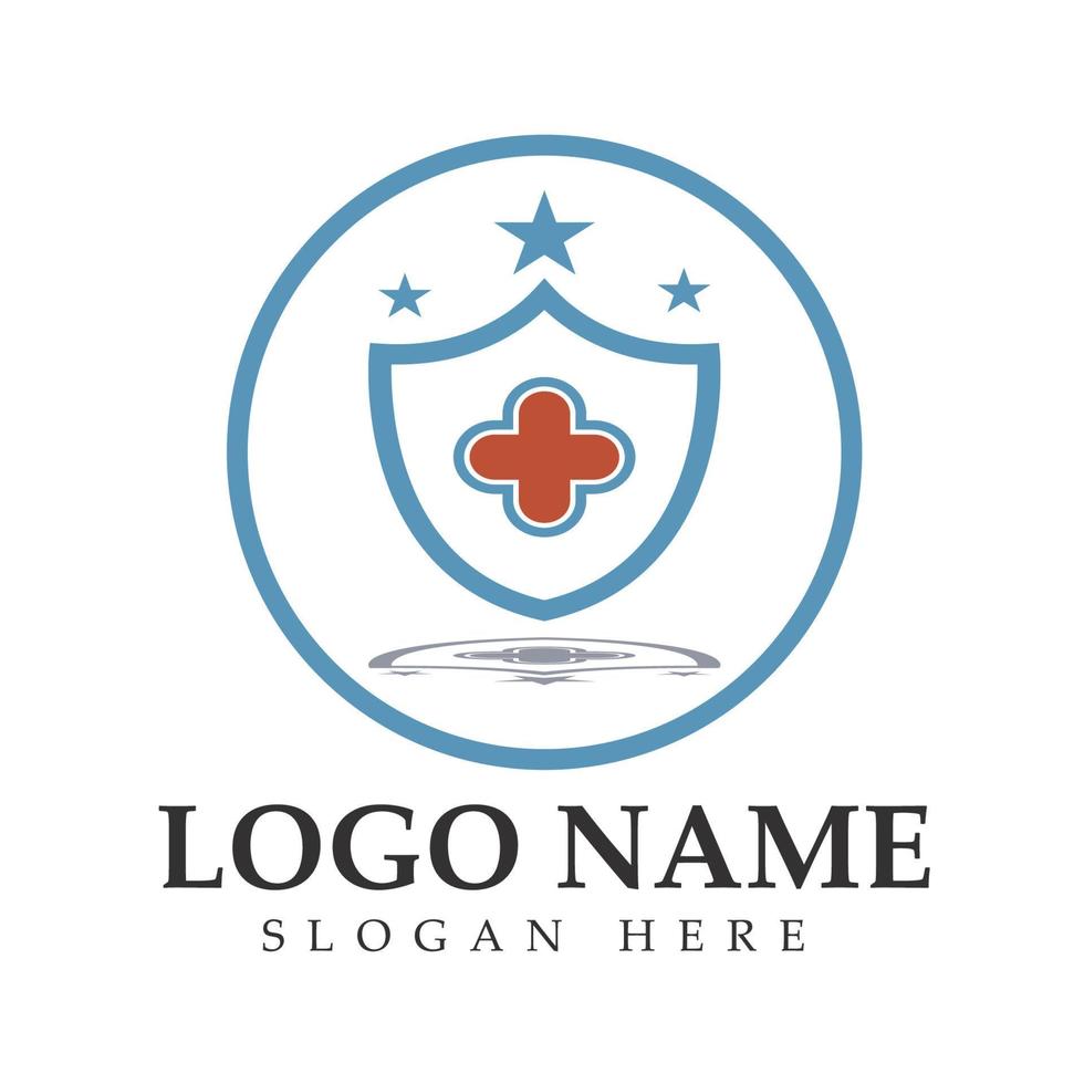 scudo e spada logo icona design template.guardian icon.security element. vettore