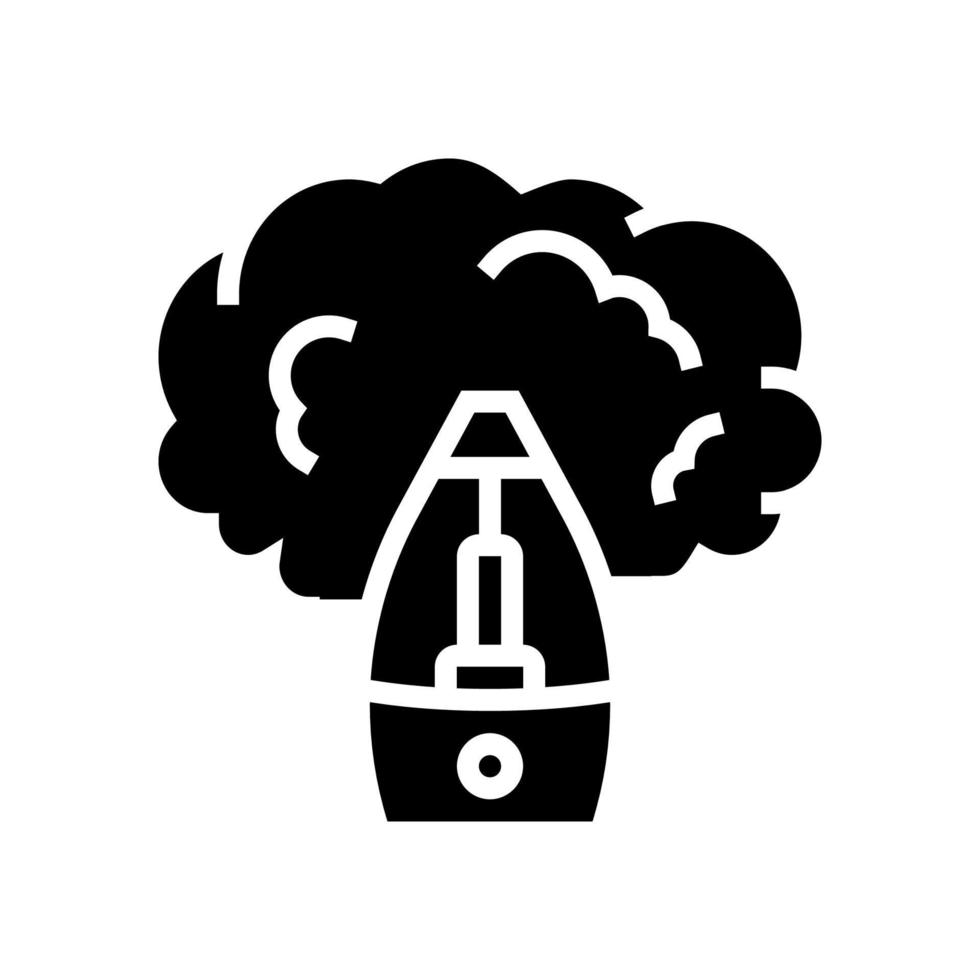 illustrazione vettoriale dell'icona del glifo del dispositivo umidificatore