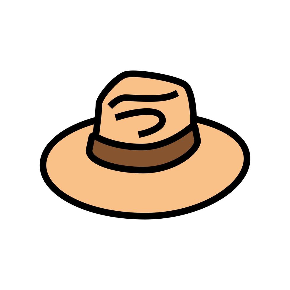 illustrazione vettoriale dell'icona del colore dell'accessorio della testa del cappello