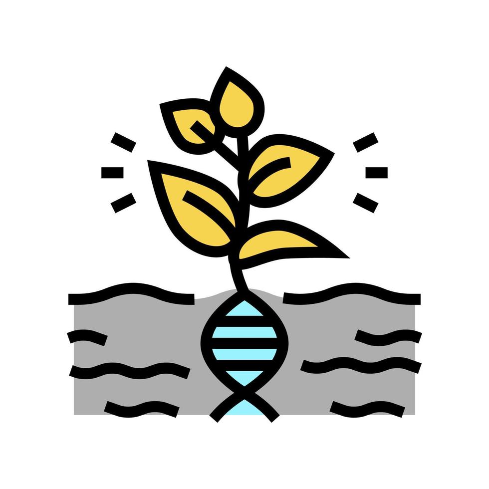 icona del colore genetico vegetale illustrazione vettoriale piatta