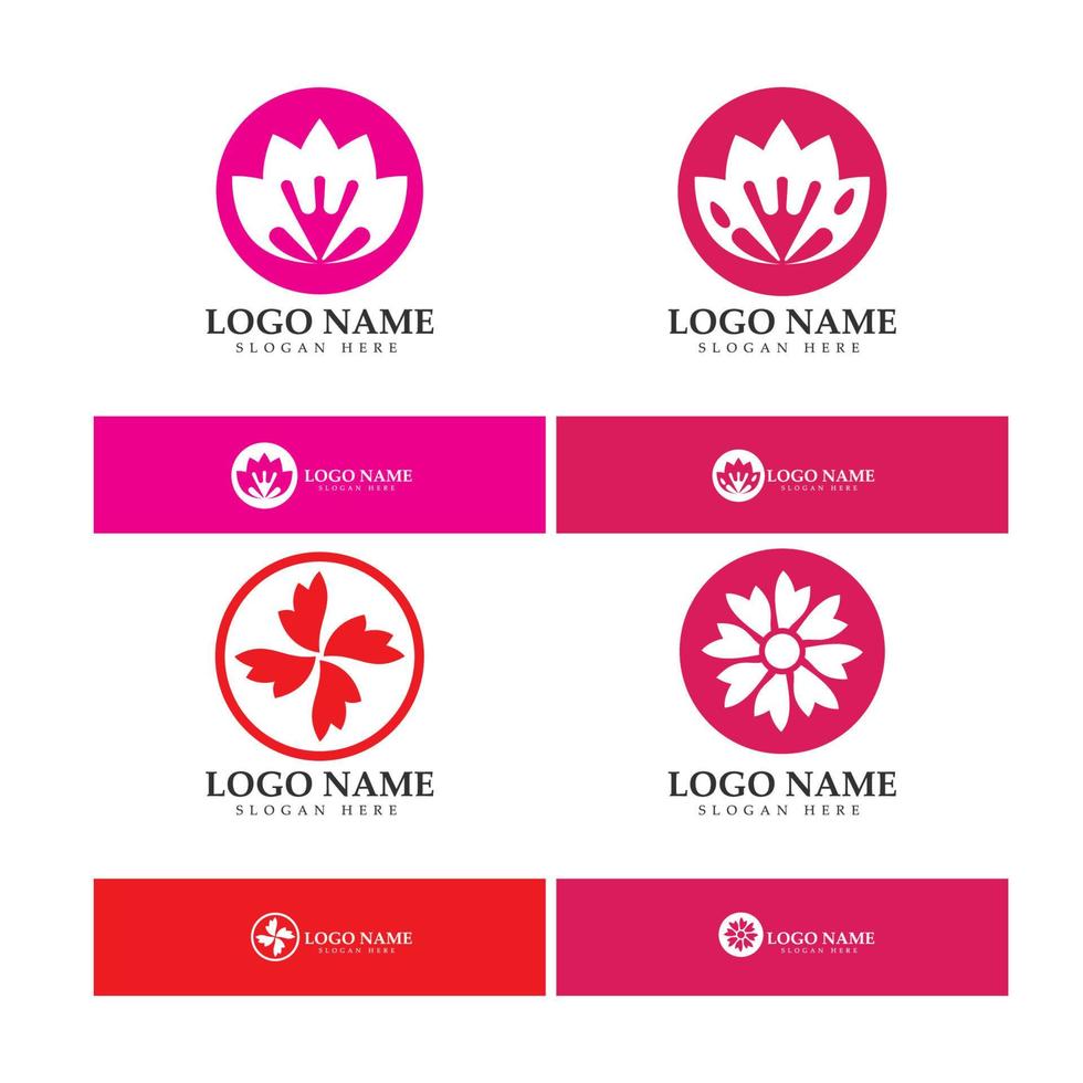 modello di icona di design illustrazione vettoriale logo fiore