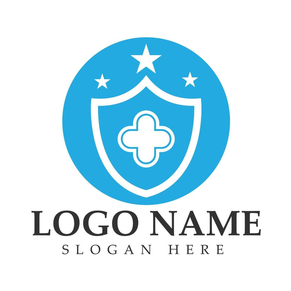 scudo e spada logo icona design template.guardian icon.security element. vettore