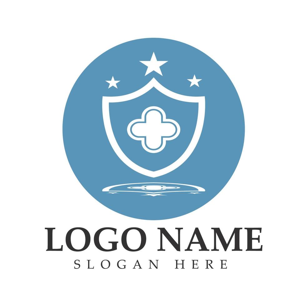 scudo e spada logo icona design template.guardian icon.security element. vettore