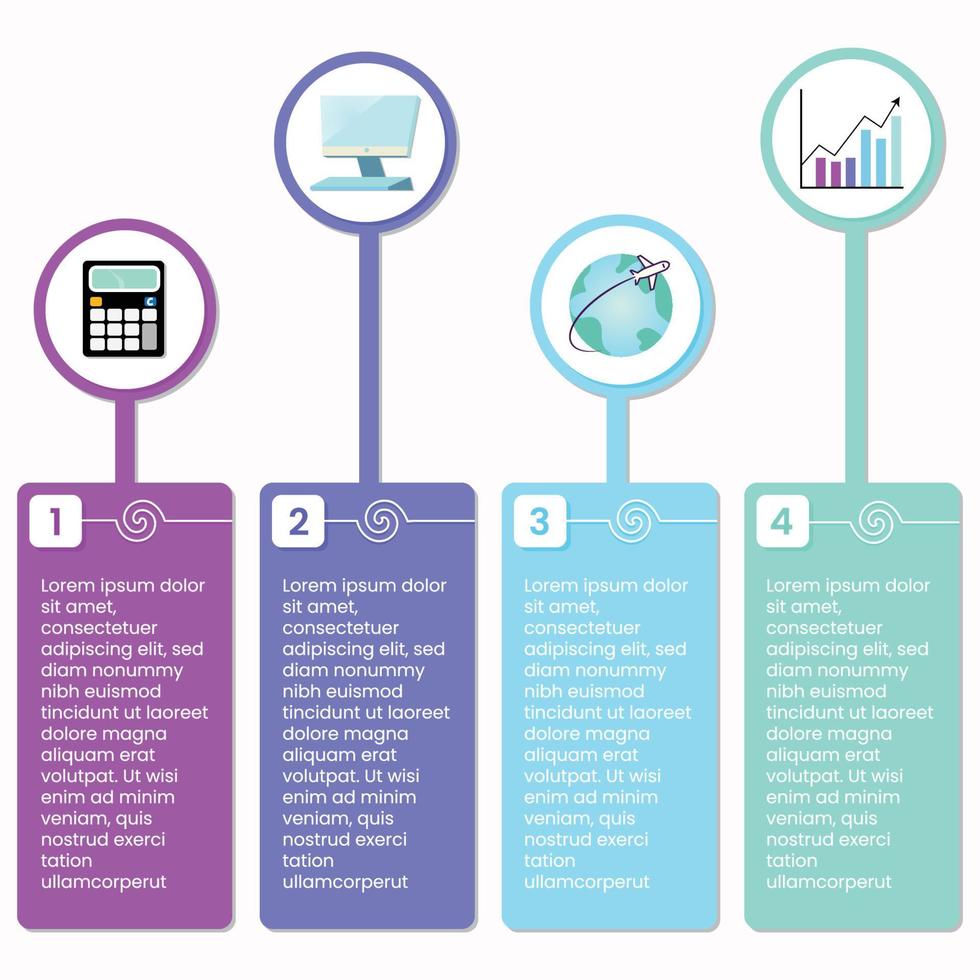 modello di infografica finanza e contabilità vettore