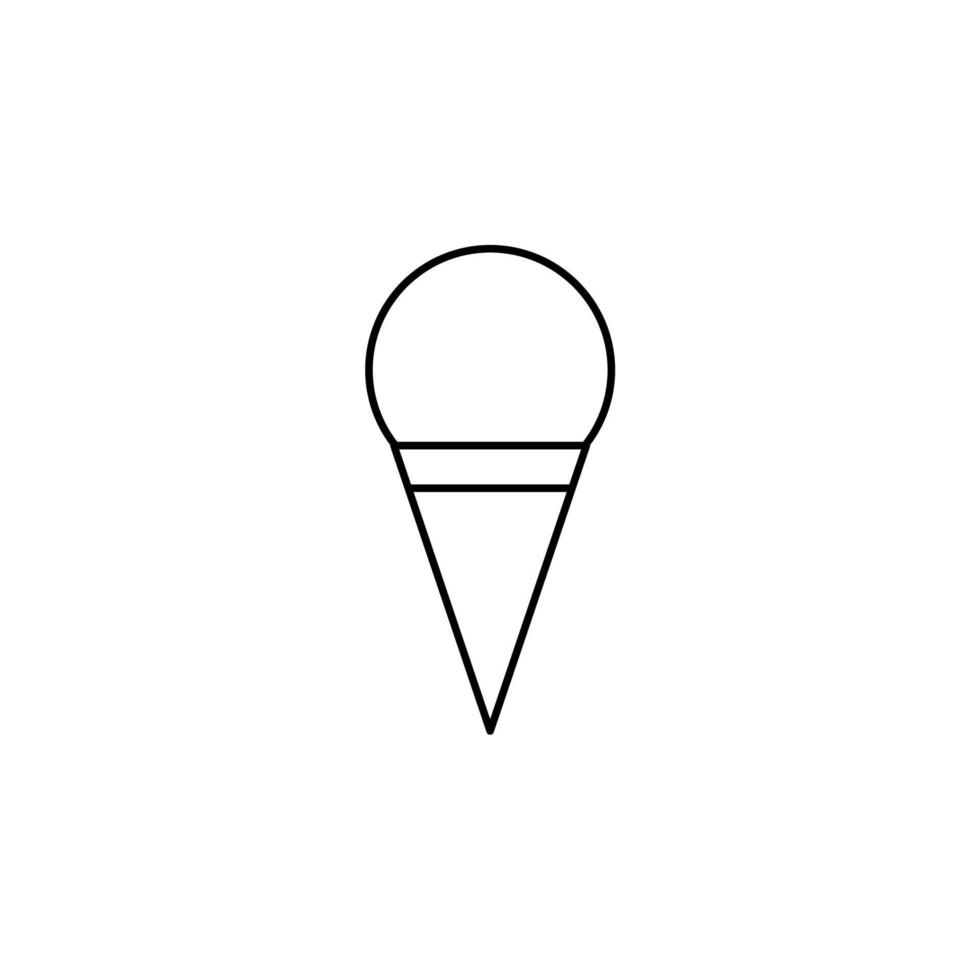 gelato, dessert, dolce linea sottile icona illustrazione vettoriale modello logo. adatto a molti scopi.