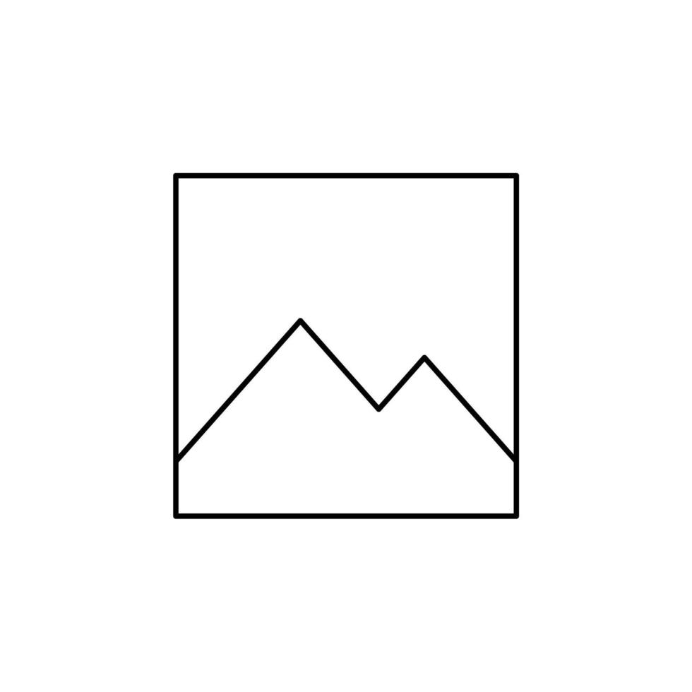 immagine, galleria, immagine modello logo illustrazione vettoriale icona linea sottile. adatto a molti scopi.