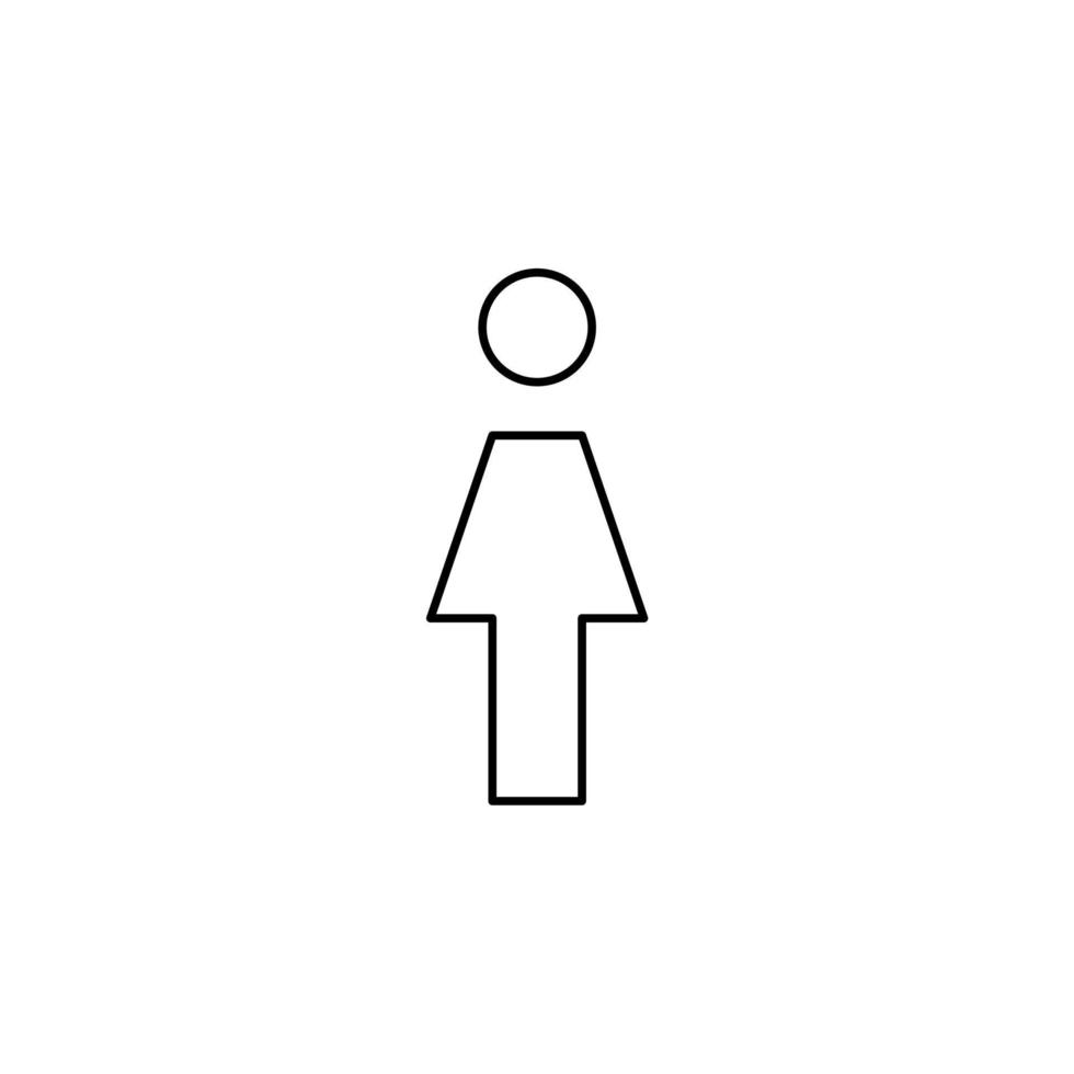 genere, segno, maschio, femmina, linea sottile retta icona illustrazione vettoriale modello logo. adatto a molti scopi.