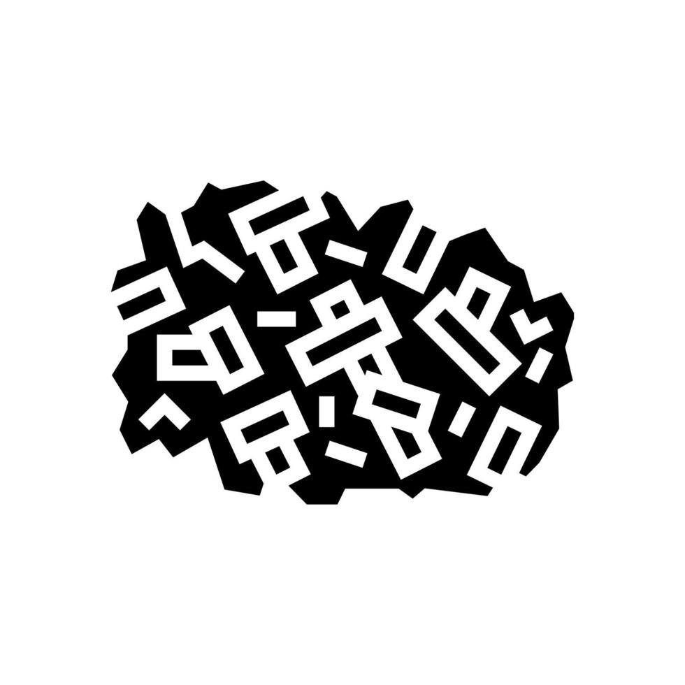 illustrazione vettoriale dell'icona del glifo di carta recuperata