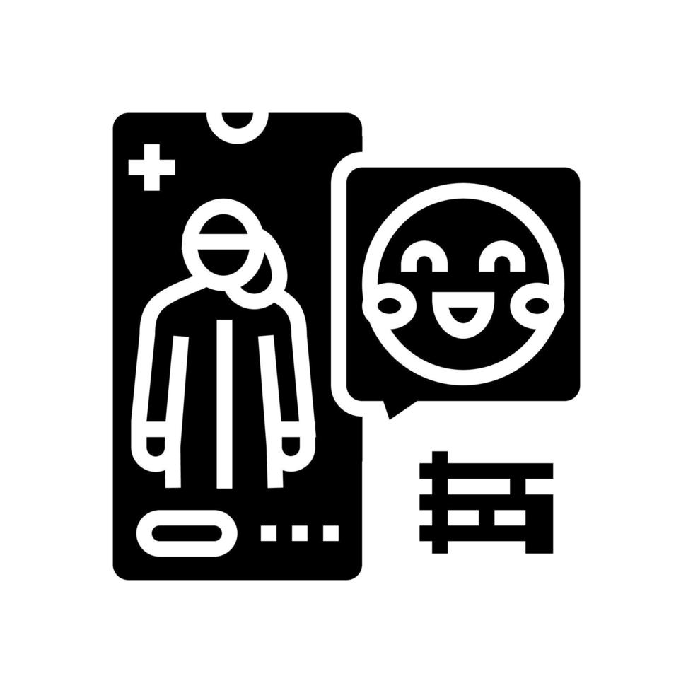 illustrazione vettoriale dell'icona del glifo per la consultazione del pediatra