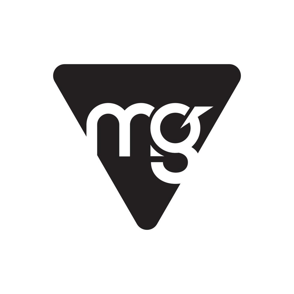 design del logo della lettera mg. icona del logo mg lettere iniziali vettore