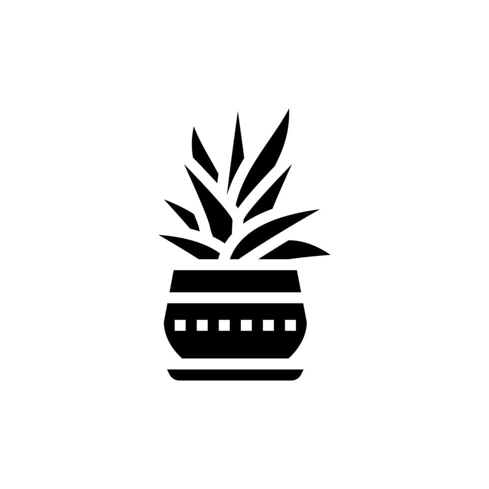 illustrazione vettoriale dell'icona del glifo della pianta domestica