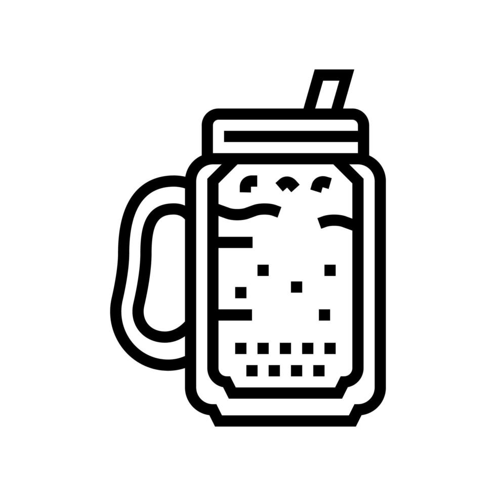 illustrazione vettoriale dell'icona della linea di caffè moka