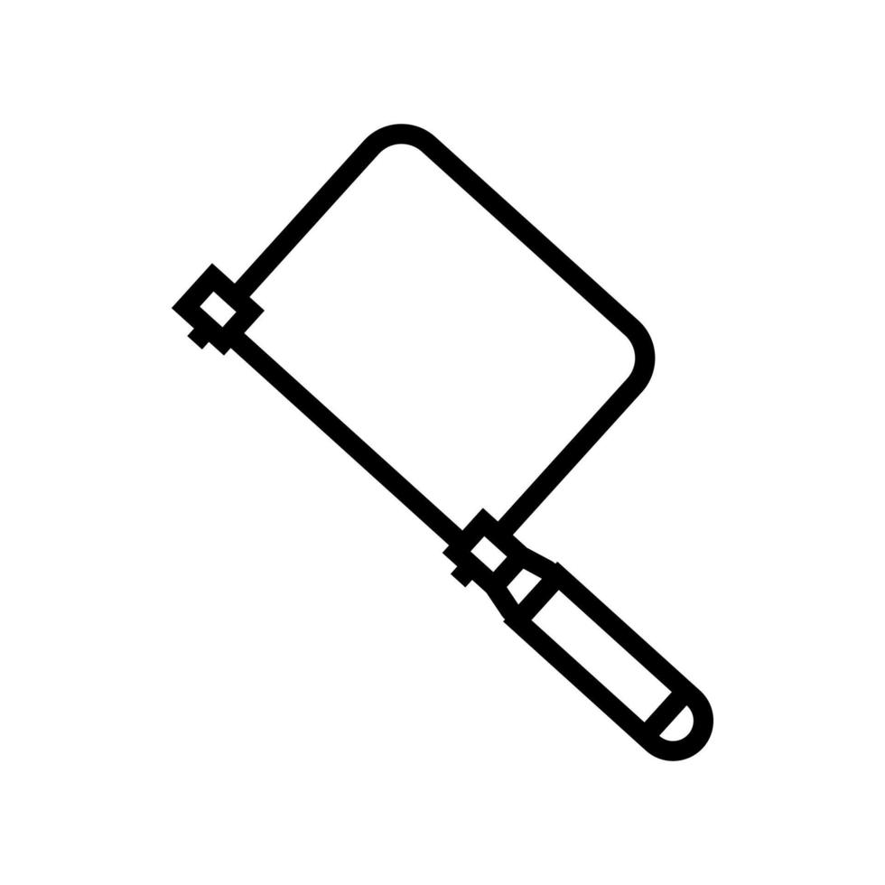 illustrazione vettoriale dell'icona della linea dello strumento del carpentiere della sega a tazza